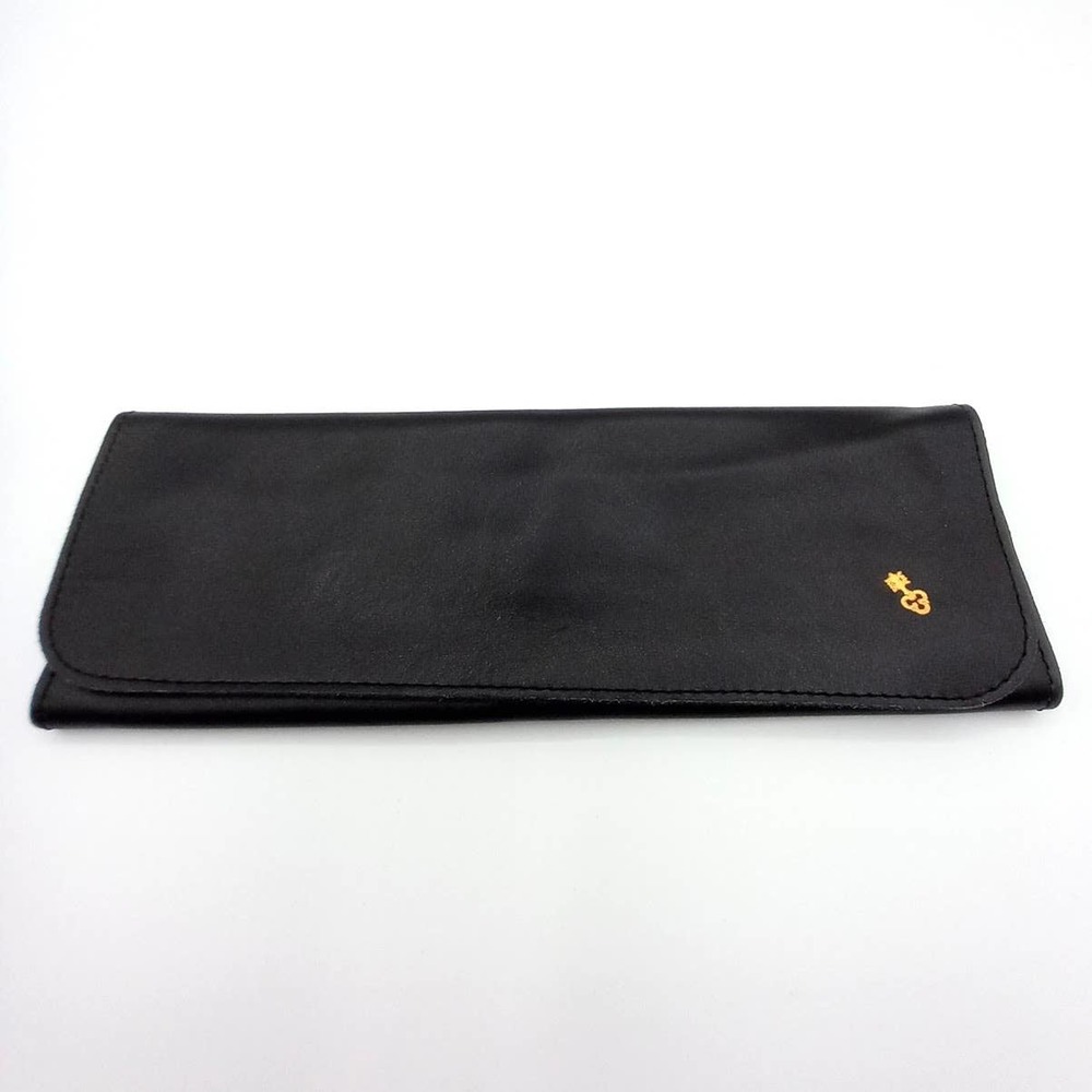 Corum Jewelry or Watch Roll & Fold Leather Travel Clutch Pouch Black Luxury EUC!